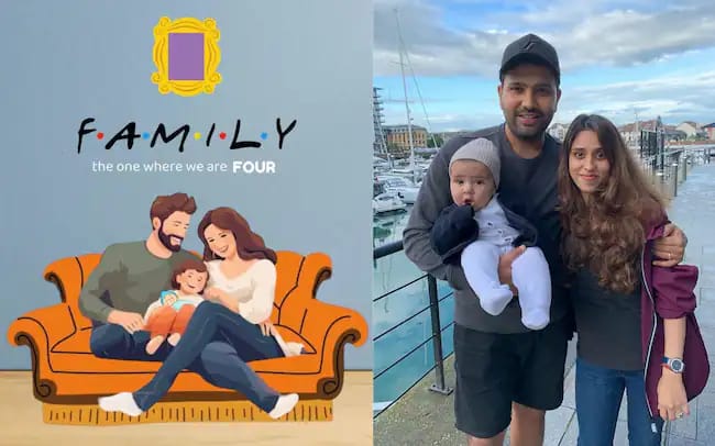 rohit sharma's wife Ritika Sajdeh posted on Insta to celebrate the birth of her new son